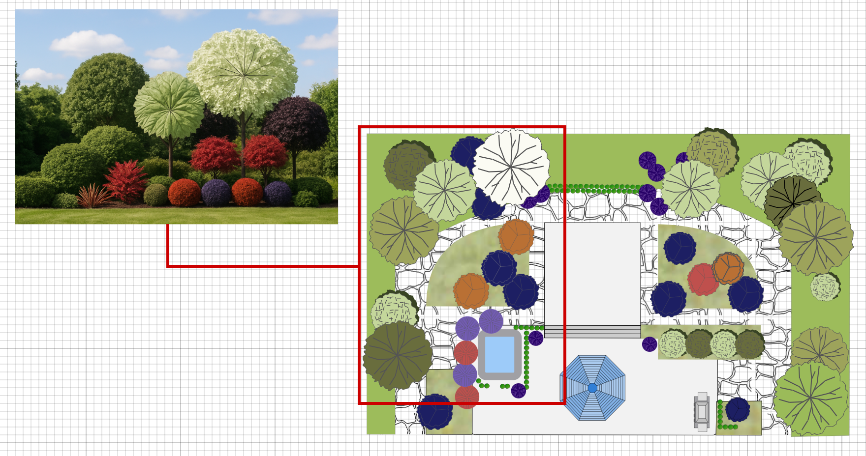 Import photos to add context to your drawing