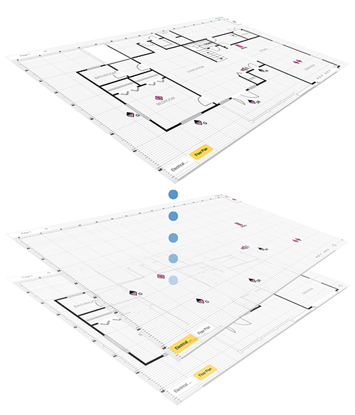 Manage complexity in floor plans with layers